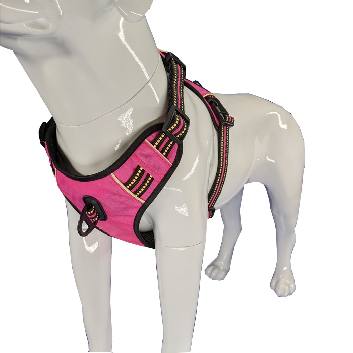 Pink heavy duty dog harness