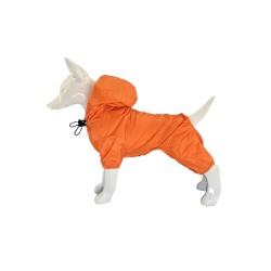 Orange raincoat for dogs