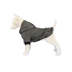 Heather black dog hoodie