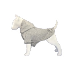 Heather grey dog hoodie