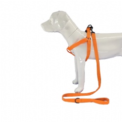 Orange nylon dog harness