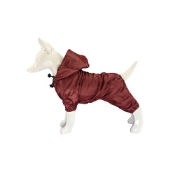 Burgundy dog raincoats