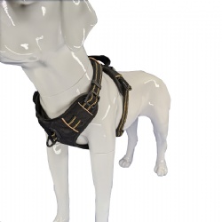 Black reflective no pull dog harness